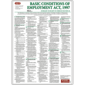 [POS001-A3] Basic Conditions of Employment Act (BCEA) Poster (A3 - 297x420mm)