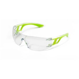 SPORTY COOL POLYCARBONATE LENS - VINYL FRAME - EN 166:2002 CLEAR, ANTI SCRATCH & ANTI FOG, LIME FRAME Dromex