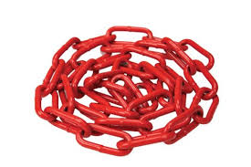Chainlink Post Metal  Red & White (Post Only) 1.5m