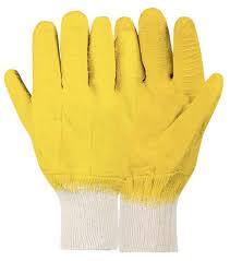 YELLOW COMAREX FULLY DIPPED KNIT WRIST