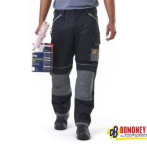UTILITY BLACK PANTS WITH KNEE PAD POCKET DROMEX